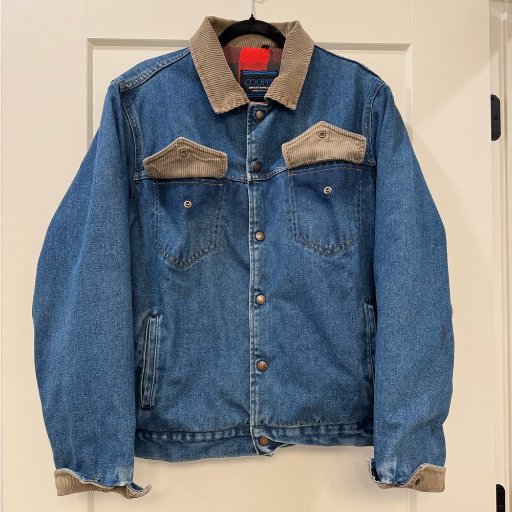 Cooper men’s denim fleece jacket L